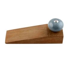 2 Pieces Grey Crackle Ceramic Wooden Door Stopper
